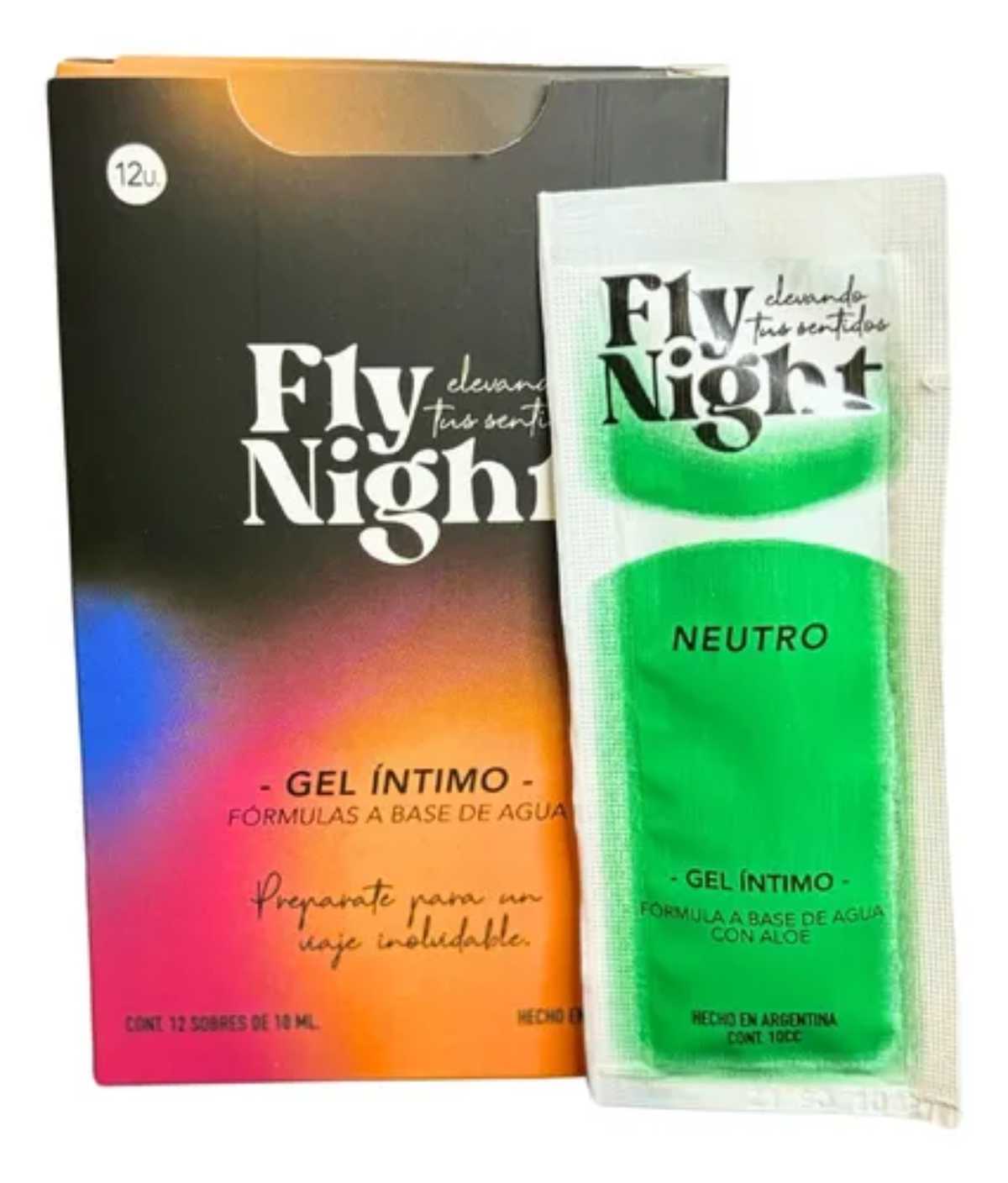 Gel Lubricante Neutro Aloe Vera Fly Night 10 ml 1016 ($1500 efectivo o transferencia)